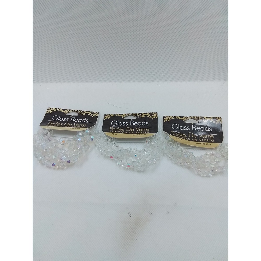 Cousin A Crystal Glass Beads Lot 3 Strands 6mm 8mm Faceted AJM3485305 AJM3485304